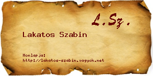 Lakatos Szabin névjegykártya